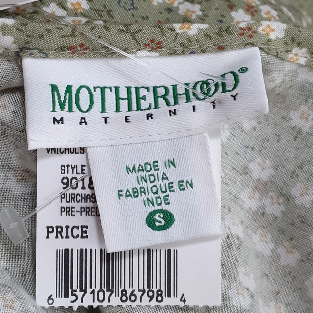 Motherhood Maternity sage green yellow white floral top NEW with tags S… - Picture 7 of 9
